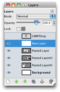 the layer menu with the new layer selected